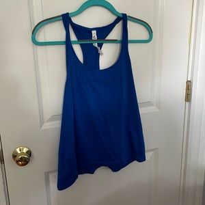 Lululemon swiftly race length tank in cobalt blue